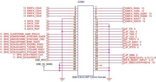 创龙ti tms320c6748定点 浮点dsp c674x底板b2b连接器 rtc座